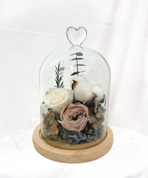 Cotton Dreams Bell Jar Flower