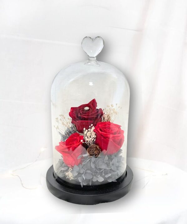 Cupid Reds Bell Jar Flower