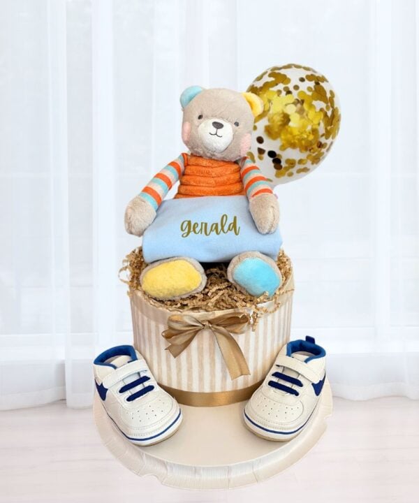 Fun Teddy Music Diaper Cake