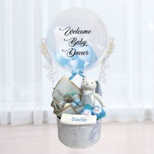 Hot Air Balloon Blue Rabbit Bouquet