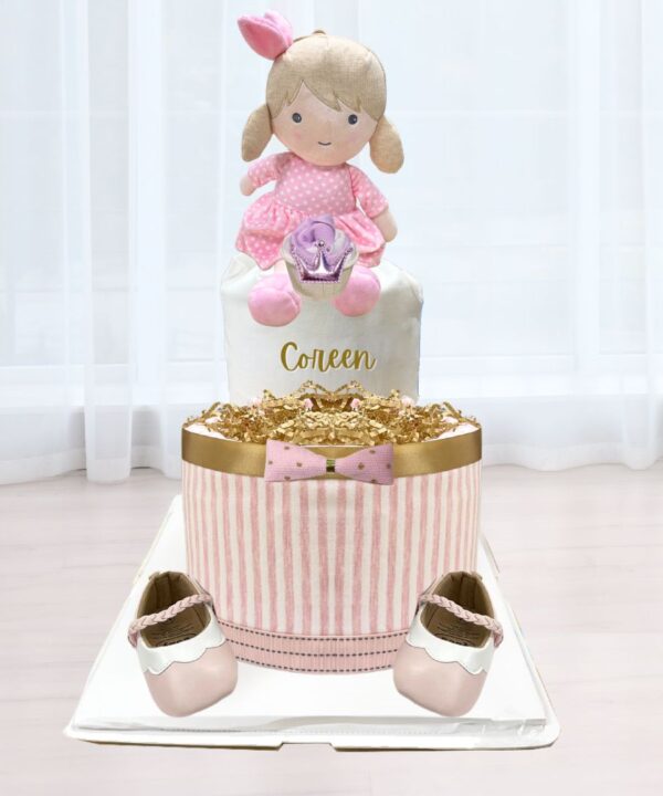 2 Tier Diaper Cake Baby Girl