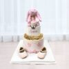 2 Tier Diaper Cake Pink Bunny
