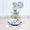 Baby Boy Checkered 2 Tier diaper cake