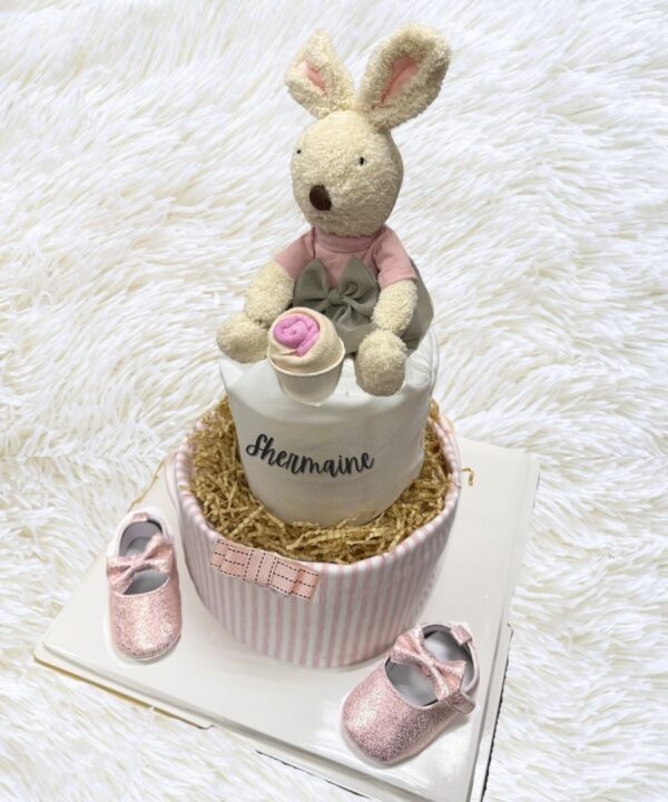 Dance Bunny Diaper Cake Top