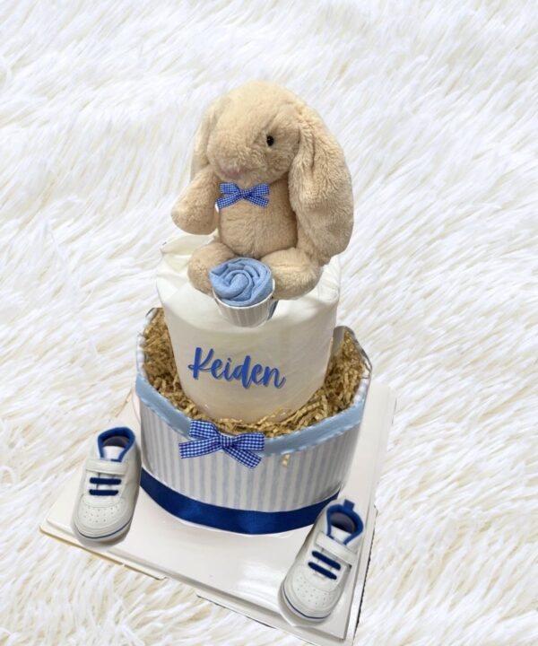 Playful Bunny Diaper Cake Top