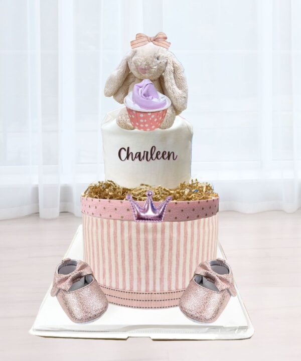 2 Tier Diaper Cake Sweet Bunny