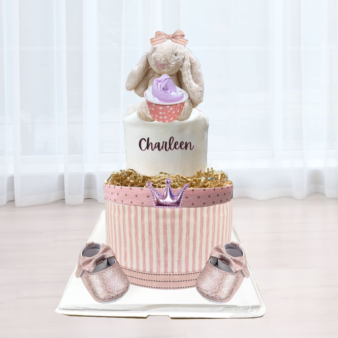 2 Tier Diaper Cake Sweet Bunny